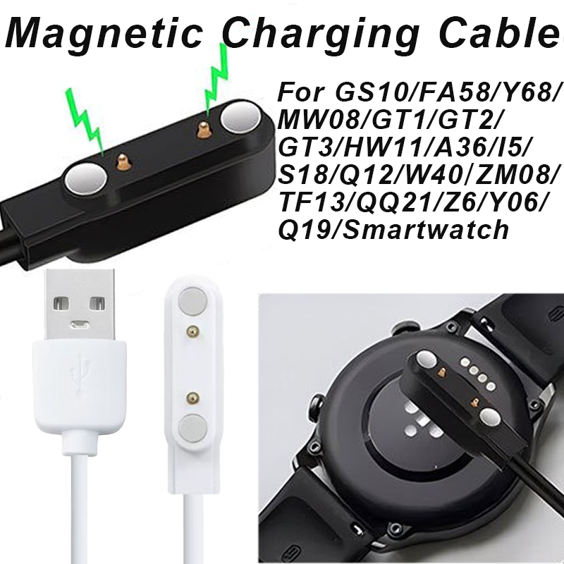 Watch Smart Y68 - Manyetik Akıllı Saat Şarj Kablosu GS10/FA58/Y68/MW08/GT1/GT2/GT3/HW11/A36/I5/S18/Q12/W40/ZM08/TF13
