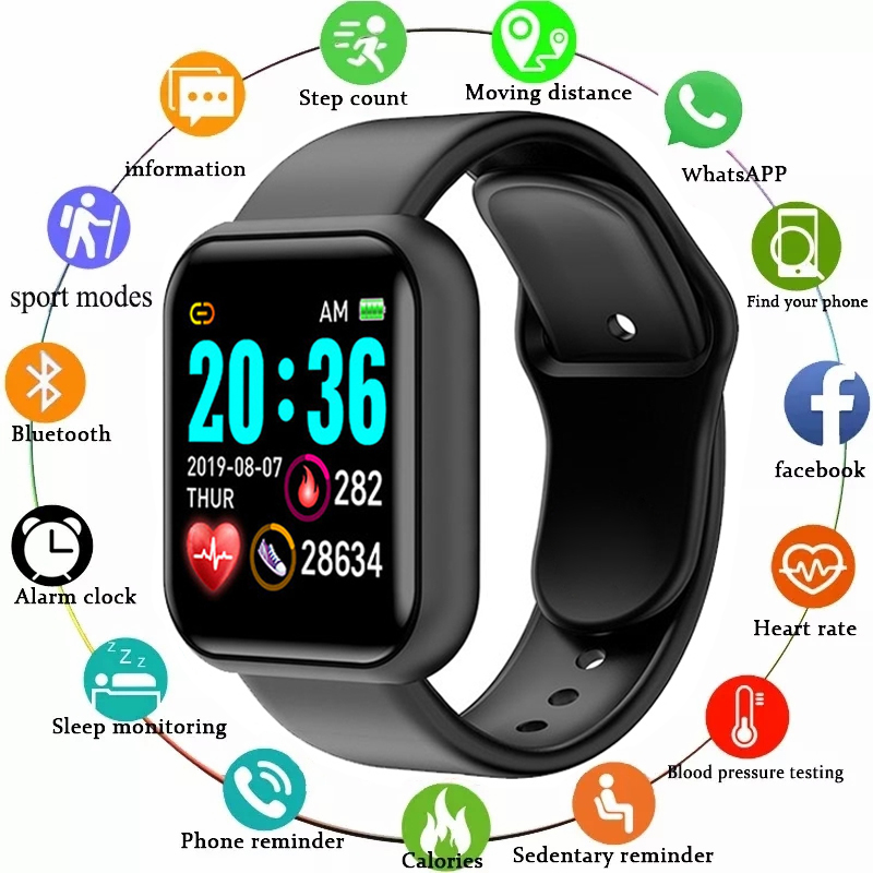 Watch Smart Y68 - Y68 akıllı saat erkek kadın kalp