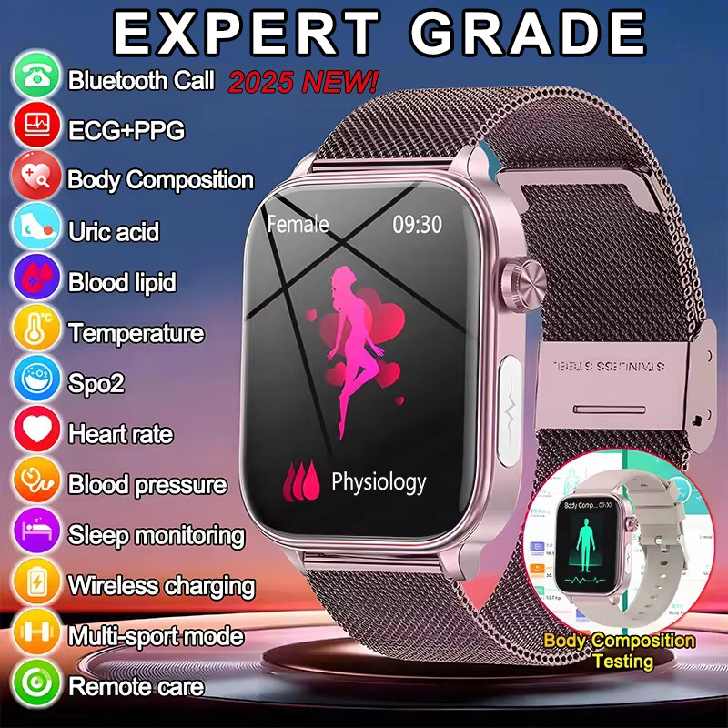 Smartwatch Health Watches For Women - 2025 Yeni EKG + PPG İzleme