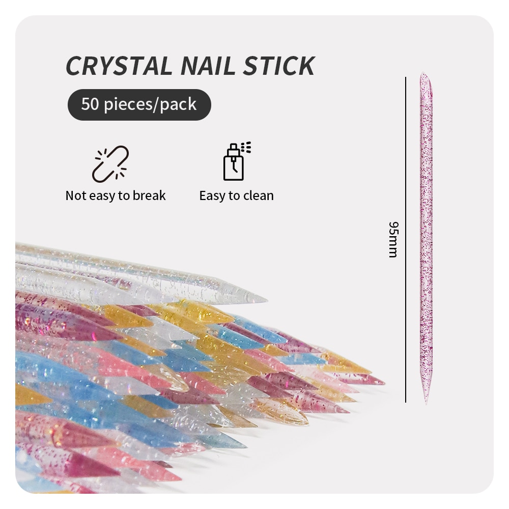 Crystal Press Tool - 50 adet tırnak tırnak eti itici