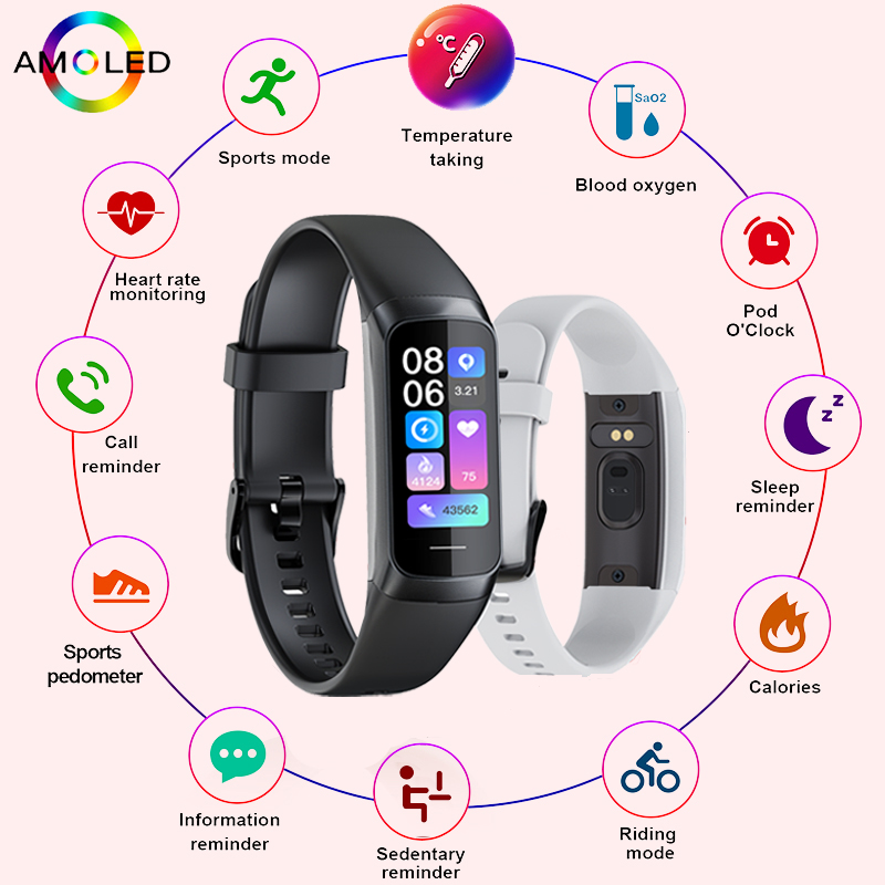 Smartwatch Health Watches For Women - LIGE 1.1 İnç Amoled Kalp Atış