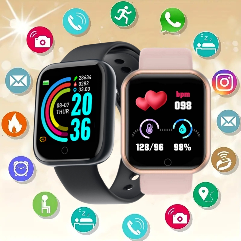 Watch Smart Y68 - Erkekler izle elektronik spor bilezik Smartwatch