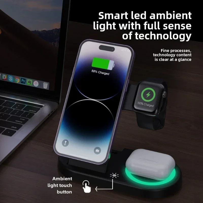 15W Hızlı Kablosuz Şarj Standı - Watch 7 Smartwatch Iphone incelemesi ve fiyatı