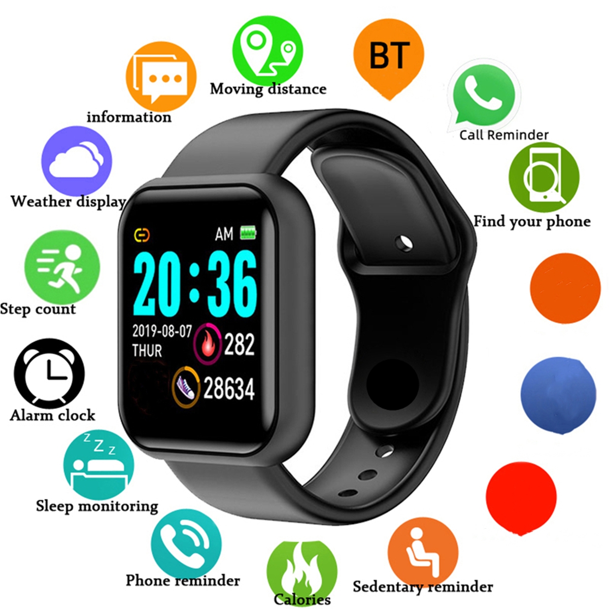 Erkekler Akıllı Saatler Renkli - Watch Smart Y68 incelemesi ve fiyatı