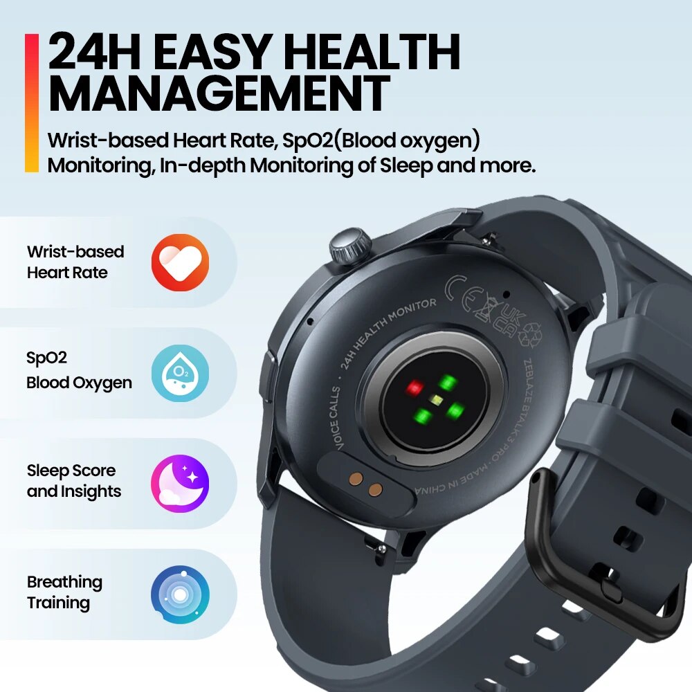 Yeni Zeblaze Btalk 3 PRO 1.43  - Smartwatch Health Watches incelemesi ve fiyatı