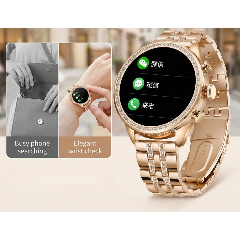 GEN9 Elmas İşlemeli Kadın Akıl - Smartwatch Health Watches For Women incelemesi ve fiyatı