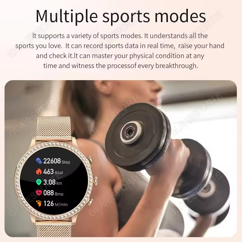 Şık Bayan Akıllı Saati Bluetoo - Smartwatch Health Watches For Women incelemesi ve fiyatı